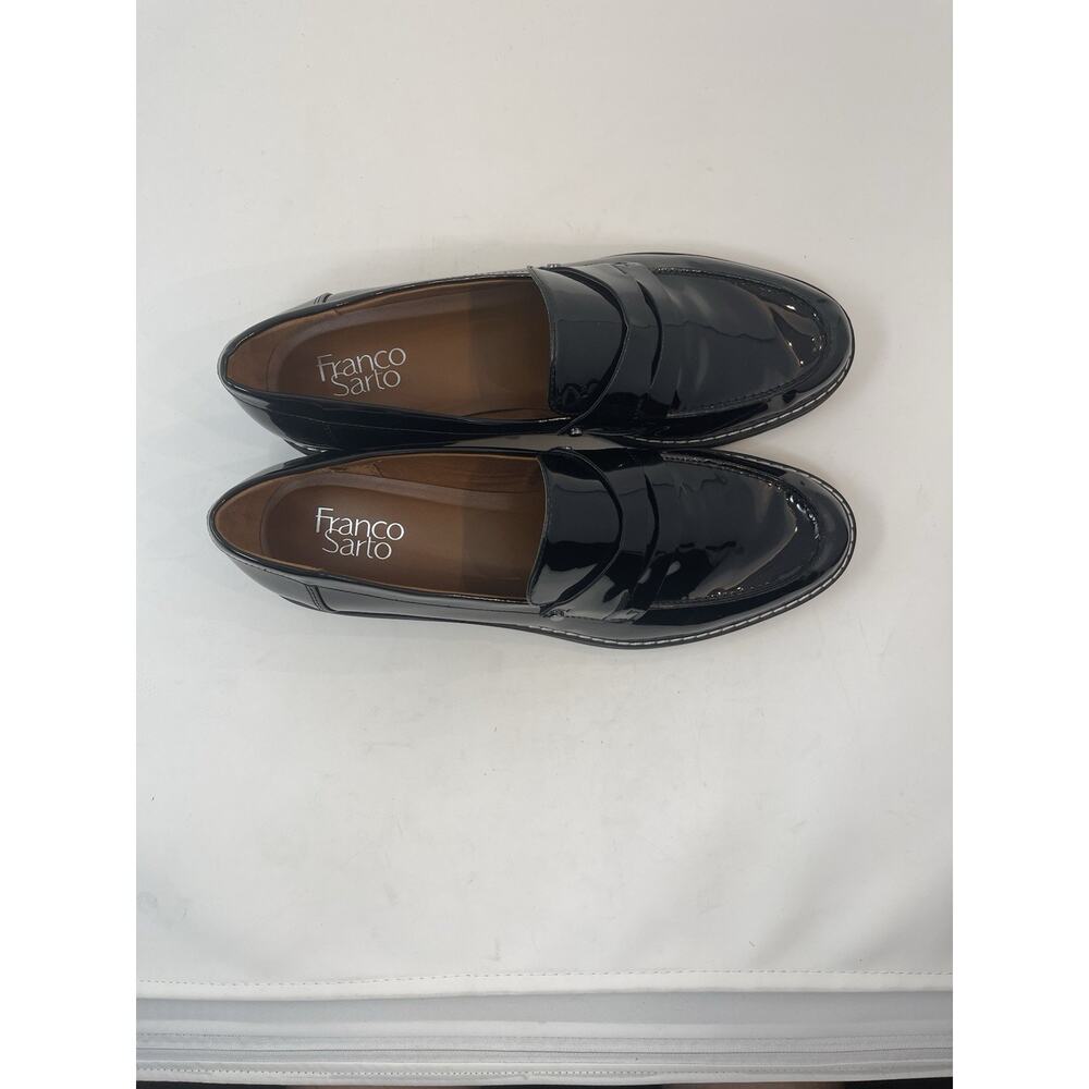 Franco Sarto Cassandra Penny Loafers with a Lug Sole Patent Leather Size 10M - Picture 5 of 9